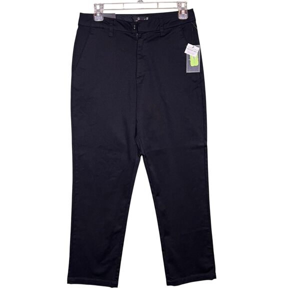Volcom Pants Women's 27 Black High Rise Ankle Fit Grunge Goth Emo Pants Casual - Picture 4 of 12